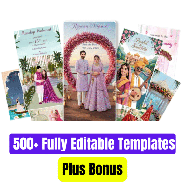 ALL-IN-ONE WEDDING PACK BUNDLE 💍(3D TEMPLATES)